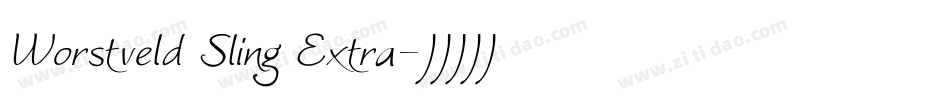 Worstveld Sling Extra字体转换